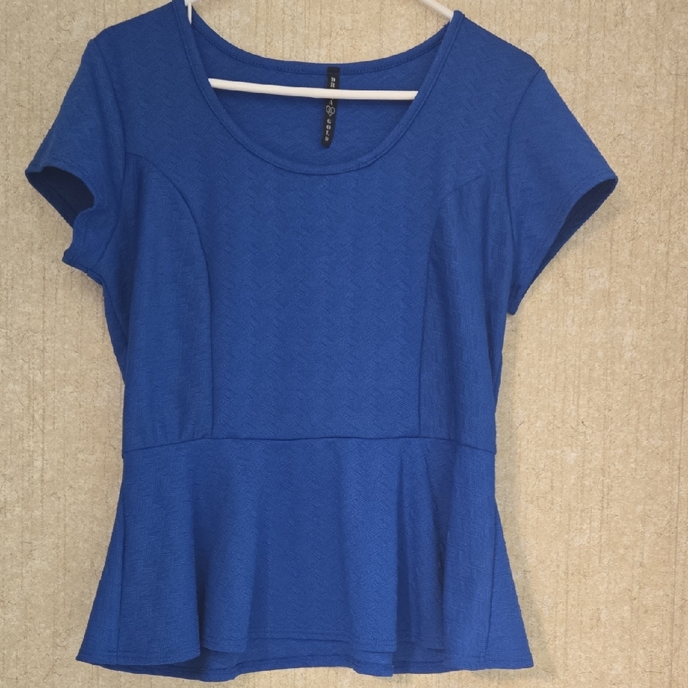 Blue Women's Peplum Top